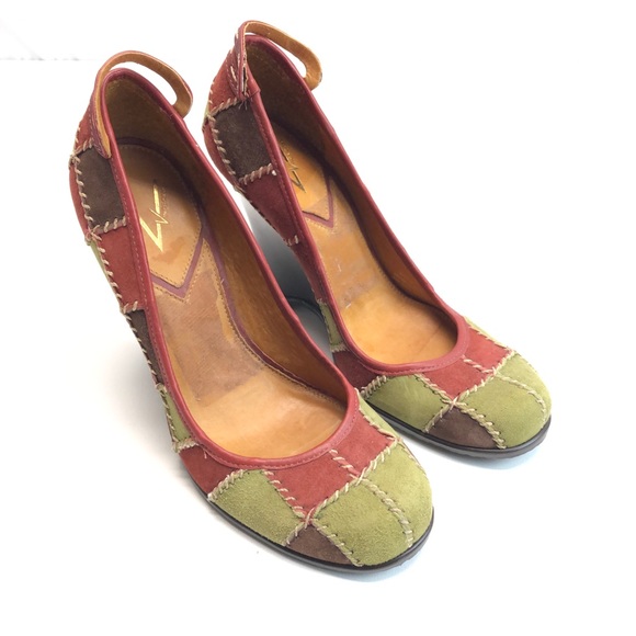 Vintage Y2K Vince Camuto Patchwork Platforms - Picture 2 of 8